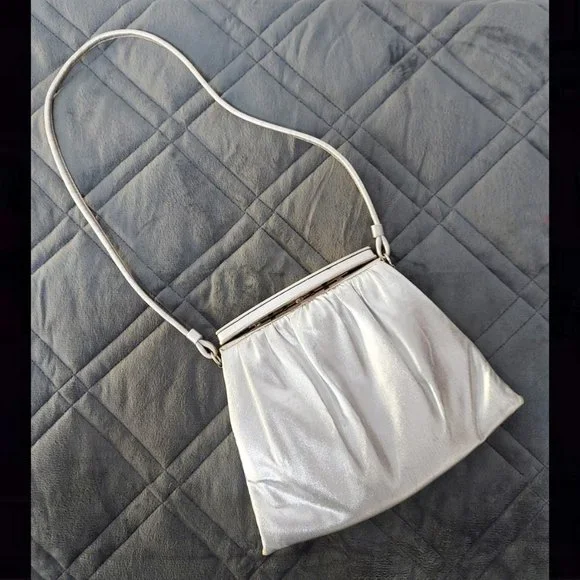 Ande Bags Vintage 6s Mcm Ande Small Clutch In Silver Lame